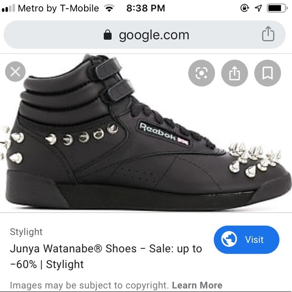 Reebok NWT black leather high tops -junya watanabe - Picture 3 of 3